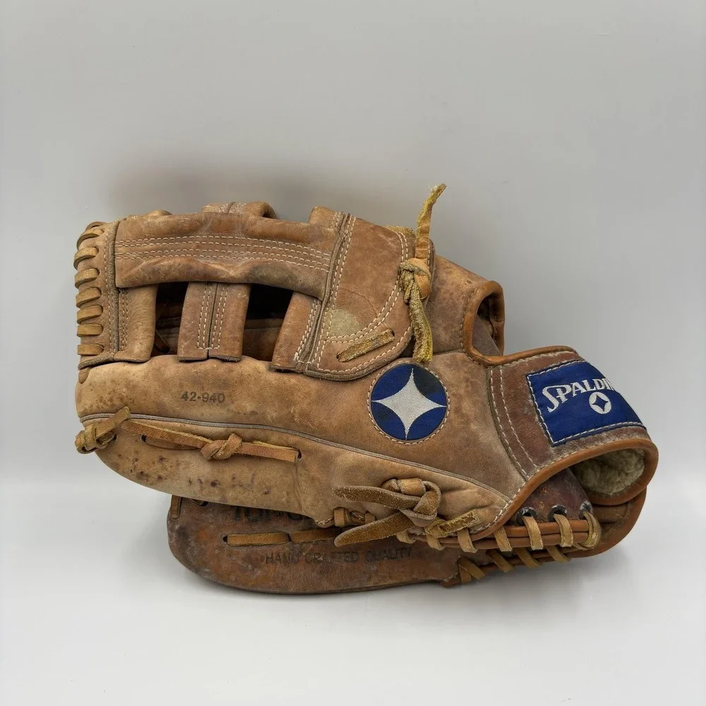 Vintage Spalding Players Series Baseball Glove 42-940 Top Grain Leather‎ Brown